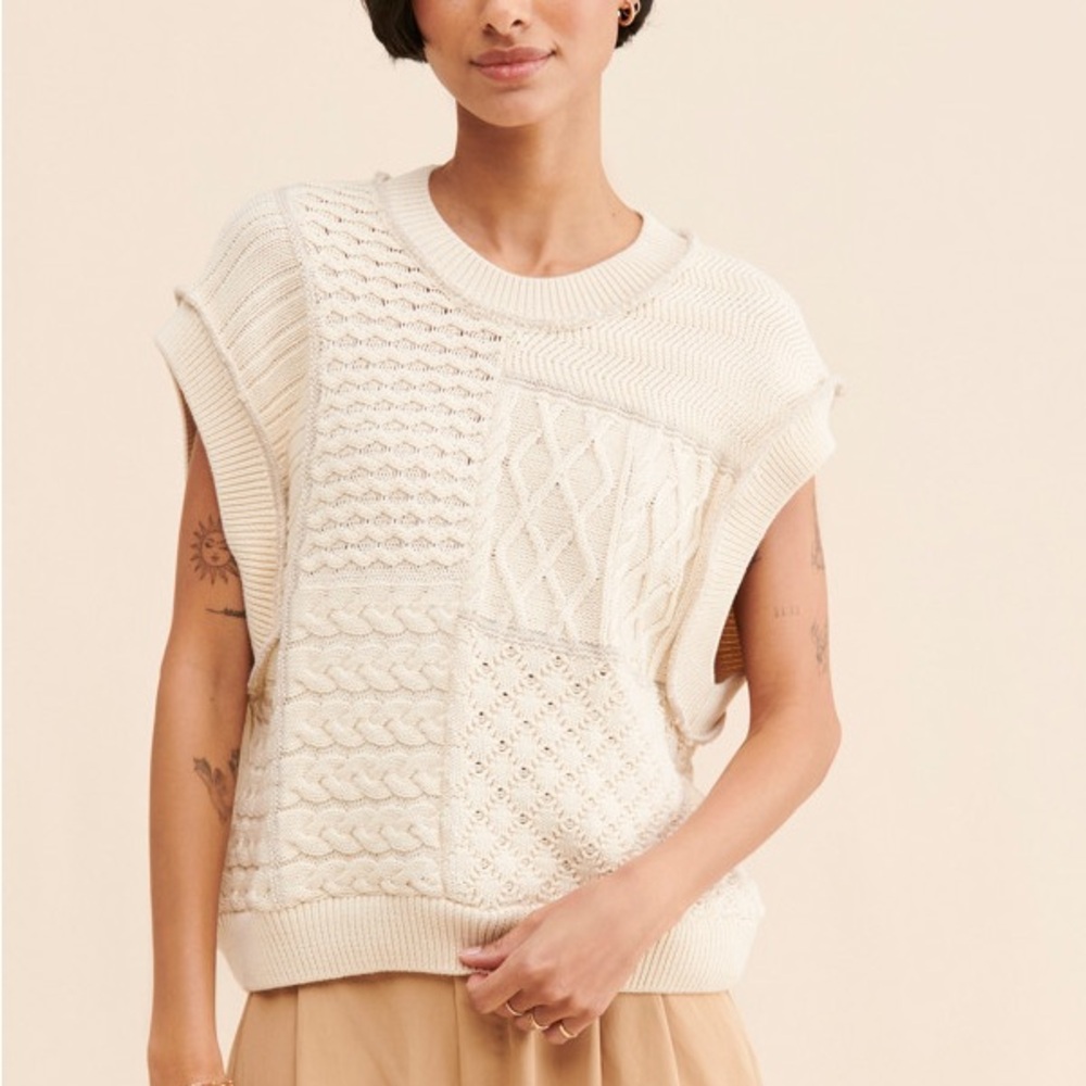 Free People • Take the Plunge Sweater Vest • Charcoal - Picture 2 of 4
